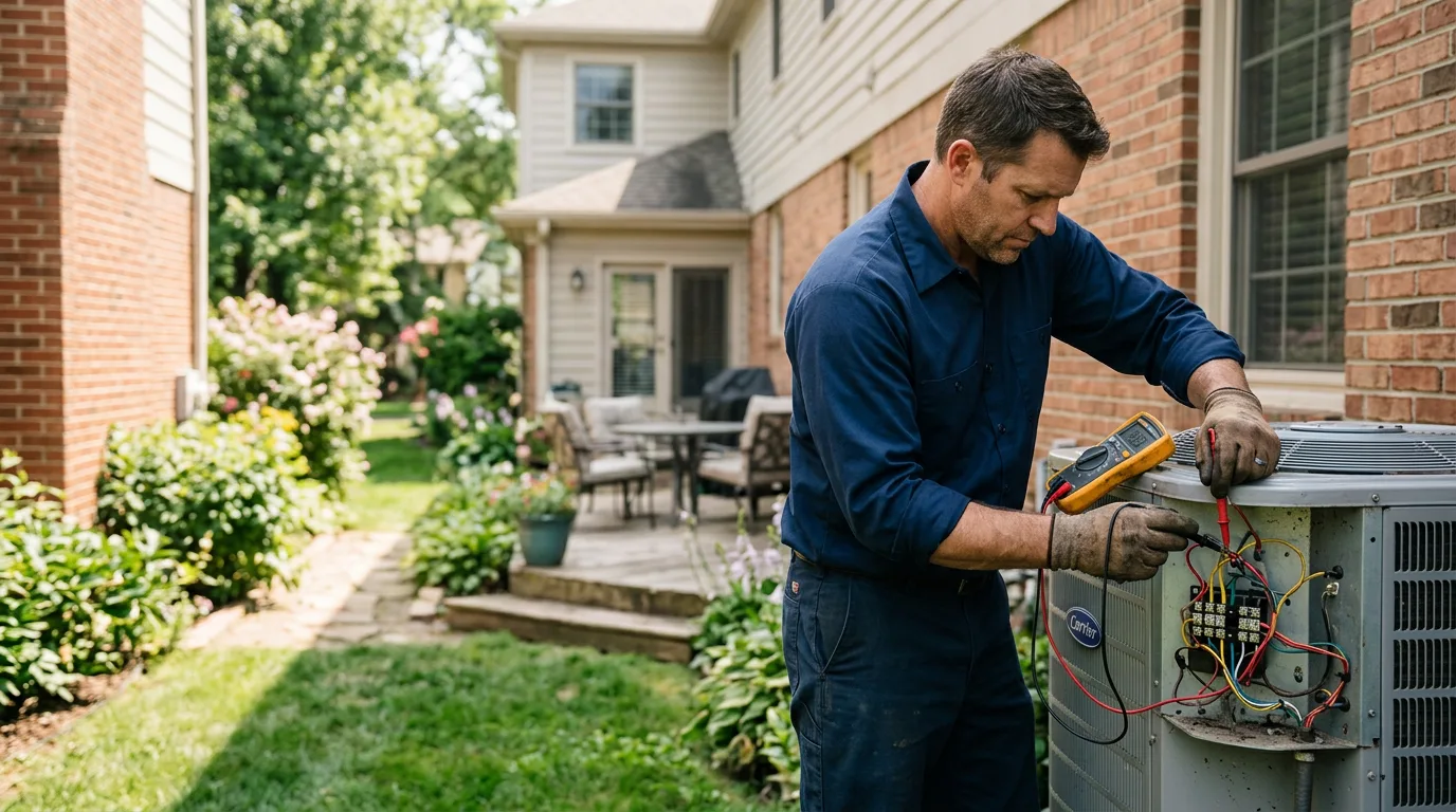 HVAC technician working near Rosanky, TX
